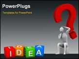 PowerPoint Template - idea (buzzword colorful cubes 3D hires series)