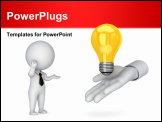 PowerPoint Template - Idea concept, 3d illustration isolated on white background.