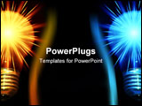 PowerPoint Template - two shiny bulbs half