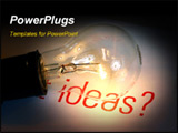 PowerPoint Template - light bulb with ideas. Its suitable for creative setting