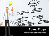 PowerPoint Template - From idea to product concept with flowchart