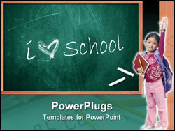 PowerPoint Template - a grunge textured type of chalkboard background.