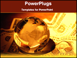 PowerPoint Template - globe on the american currency