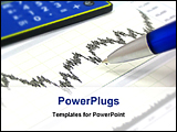 PowerPoint Template - financial chart with calculator and pen