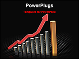 PowerPoint Template - image showing rising profit