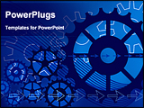 PowerPoint Template - Vector gears engineering technology mechanical background. Vector illustration scalable to any size