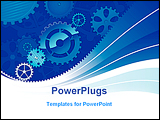 PowerPoint Template - vector illustration of the Blue gears background .