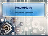 PowerPoint Template - background of gear wheels showing industrial