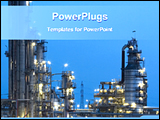 PowerPoint Template - night view of an industry