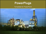 PowerPoint Template - Industrial complex after sunset