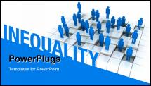 PowerPoint Template - 3d illustration representing a social inequality in business and in a life
