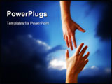 PowerPoint Template - A Hand reaching Out to Someone - conceptual