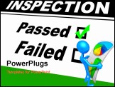 PowerPoint Template - Inspection report results filled out with Passed chosen isolated on white