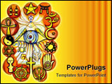 PowerPoint Template - Interfaith conceptual painting representing unity of all religions