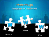 PowerPoint Template - Puzzle pieces to represent internet and the world wide web