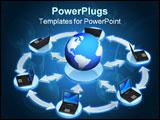 PowerPoint Template - Conceptual 3d image - global communication.
