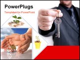 PowerPoint Template - Business collage. Invest in real estate concept.