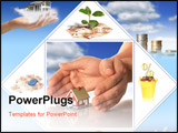 PowerPoint Template - Business collage. Invest in real estate concept.