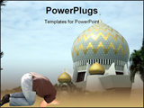 PowerPoint Template - An exterior view of a mosque in Kota Kinabalu