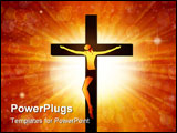 PowerPoint Template - Jesus Christ on a background of the sun and ornate