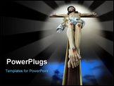 PowerPoint Template - Photo-composition of Jesus Christ dying on the cross.