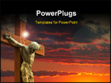 PowerPoint Template - a  picture of Jesus on the cross