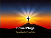 PowerPoint Template - Jesus Christ on the Cross Easter morning.