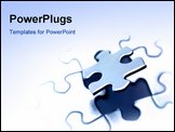 PowerPoint Template - Piece of jigsaw puzzle. Blank copy space