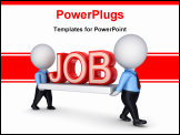 PowerPoint Template - JOB concept. Isolated on white background.3d rendered illustration.