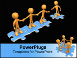 PowerPoint Template - Members of a community welcoming a new member.
