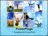 PowerPoint Template - Beautiful bright image: joy and freedom assembling