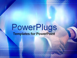 PowerPoint Template - handshake with boxes and dots