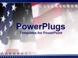 PowerPoint Template - close up of US flag with star lining