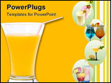 PowerPoint Template - a glass of Orange Juice close up