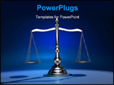 PowerPoint Template - Conceptual 3d rendering of a silver brass scale