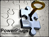 PowerPoint Template - Key unlocking puzzle