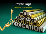PowerPoint Template - Business Skills for a Job Career in 3d