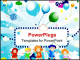 PowerPoint Template - abstract colorful design for kids; illustration clip-art