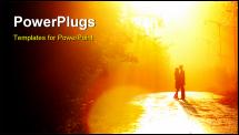 PowerPoint Template - beautiful shot of kissing couple in the sunlight