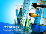 PowerPoint Template - flasks, tubes and other equipment of a research laboratory