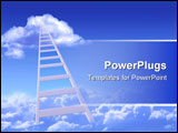 PowerPoint Template - Conceptual image - ladder to sky. Collage