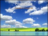 PowerPoint Template - field on a background of the blue sky