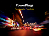 PowerPoint Template - down las vegas strip at night