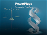 PowerPoint Template - Illustration of Sign of Justice and law