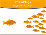 PowerPoint Template - a fish in front of a group fish
