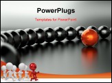 PowerPoint Template - Red and black Spheres on background