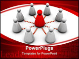 PowerPoint Template - Abstract 3d illustration of business team organization concept