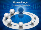 PowerPoint Template - development ring (blue and silver 3D images series)