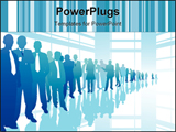 PowerPoint Template - a line of business people with few leaders