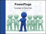 PowerPoint Template - Group of 6 persons. one is the leader.